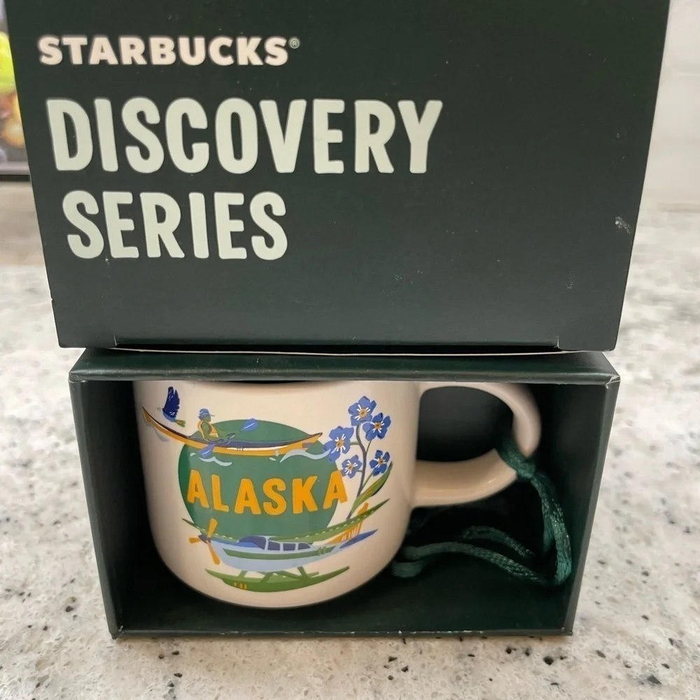Sttarbucks Discovery Series ALASKA Graphic Mini Mug in Box. NWT in BOX. HTF, NWT